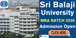 Sri Balaji University MBA Admissions 2026 Open; Register till January 12 @sbup.edu.in
